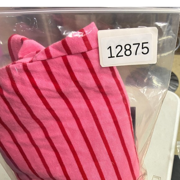 all : row Knit Top Women's Large Pink Stripe Cropped Boxy Long Sleeve Casual - Picture 10 of 10